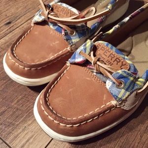 NWOB Sperry Angelfish Plaid Boat Shoe - Sz. 6.5
